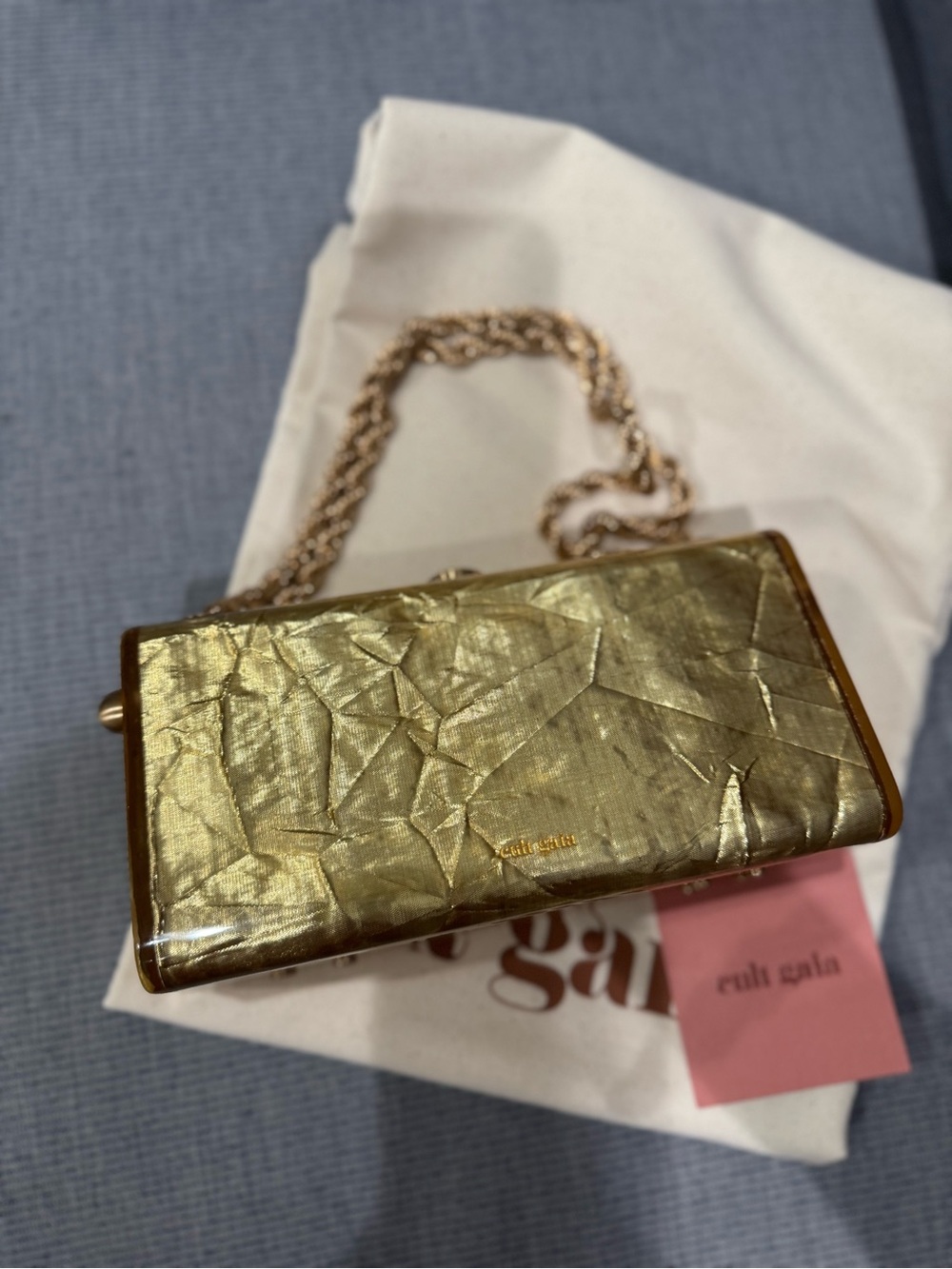 Cult Gaia Hajar Shoulder Bag in Gold Brand New - Picture 11 of 11